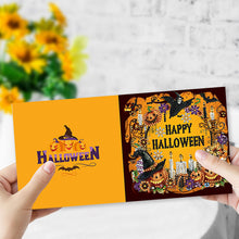 Load image into Gallery viewer, 6Pcs Special Shape Happy Halloween Pirate Diamond Painting Greeting Card Kit
