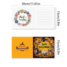 Load image into Gallery viewer, 6Pcs Special Shape Happy Halloween Pirate Diamond Painting Greeting Card Kit

