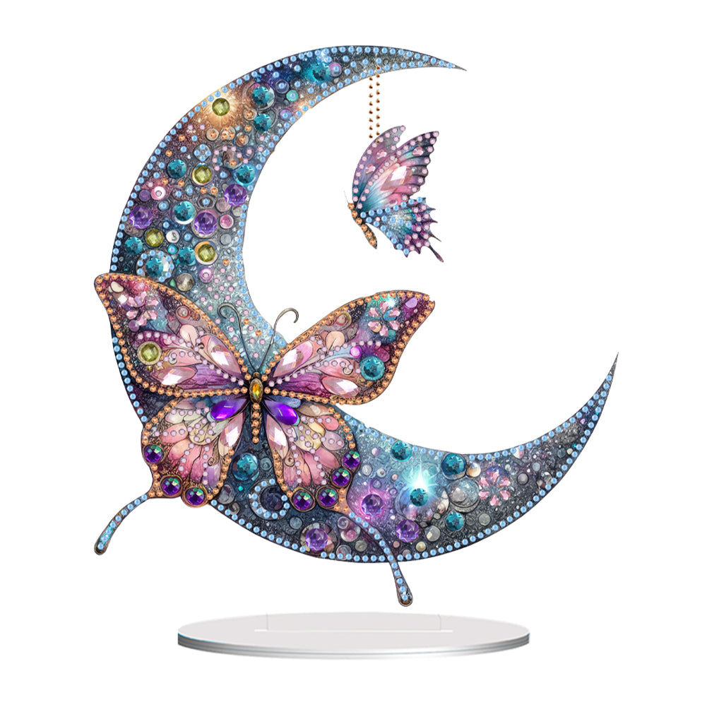 Acrylic Special Shape Butterfly Desktop Diamond Art Kits for Home Office Decor