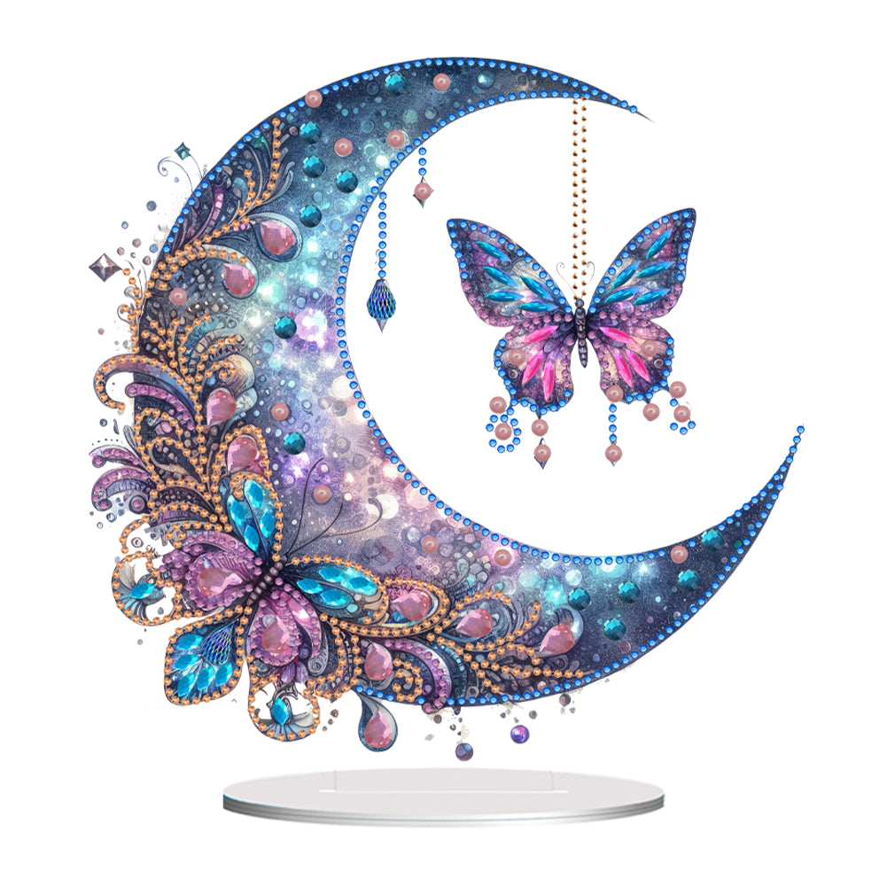Acrylic Special Shape Butterfly Desktop Diamond Art Kits for Home Office Decor