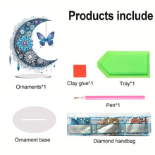 Load image into Gallery viewer, Acrylic Special Shape Butterfly Desktop Diamond Art Kits for Home Office Decor
