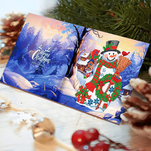 Load image into Gallery viewer, 12Pcs Christmas Santa Claus Special Shape Diamond Panting Greeting Card
