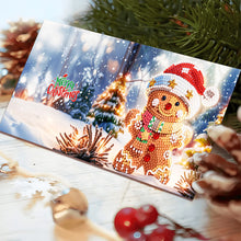 Load image into Gallery viewer, 12Pcs Christmas Santa Claus Special Shape Diamond Panting Greeting Card
