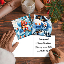 Load image into Gallery viewer, 12Pcs Christmas Santa Claus Special Shape Diamond Panting Greeting Card
