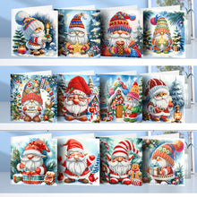 Load image into Gallery viewer, 12Pcs Christmas Santa Claus Special Shape Diamond Panting Greeting Card
