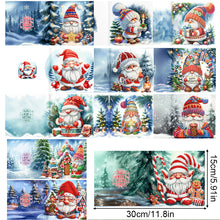 Load image into Gallery viewer, 12Pcs Christmas Santa Claus Special Shape Diamond Panting Greeting Card
