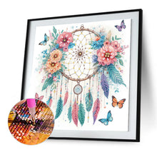 Load image into Gallery viewer, Diamond Painting - Partial Special Shaped - Dream Catcher and Flowers (30*30CM)

