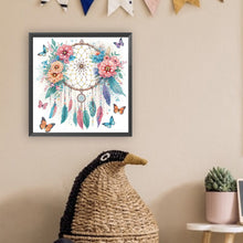 Load image into Gallery viewer, Diamond Painting - Partial Special Shaped - Dream Catcher and Flowers (30*30CM)
