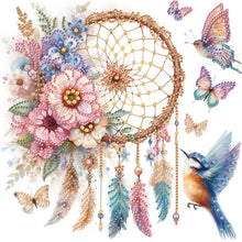 Load image into Gallery viewer, Diamond Painting - Partial Special Shaped - Dream Catcher and Butterfly (30*30CM)
