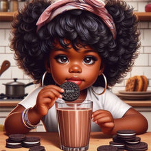 Load image into Gallery viewer, Diamond Painting - Full Round - Black girl (30*30CM)
