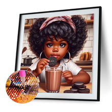 Load image into Gallery viewer, Diamond Painting - Full Round - Black girl (30*30CM)

