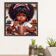 Load image into Gallery viewer, Diamond Painting - Full Round - Black girl (30*30CM)

