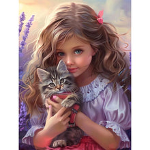 Load image into Gallery viewer, Diamond Painting - Full Round - Lavender girl (30*40CM)
