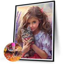 Load image into Gallery viewer, Diamond Painting - Full Round - Lavender girl (30*40CM)
