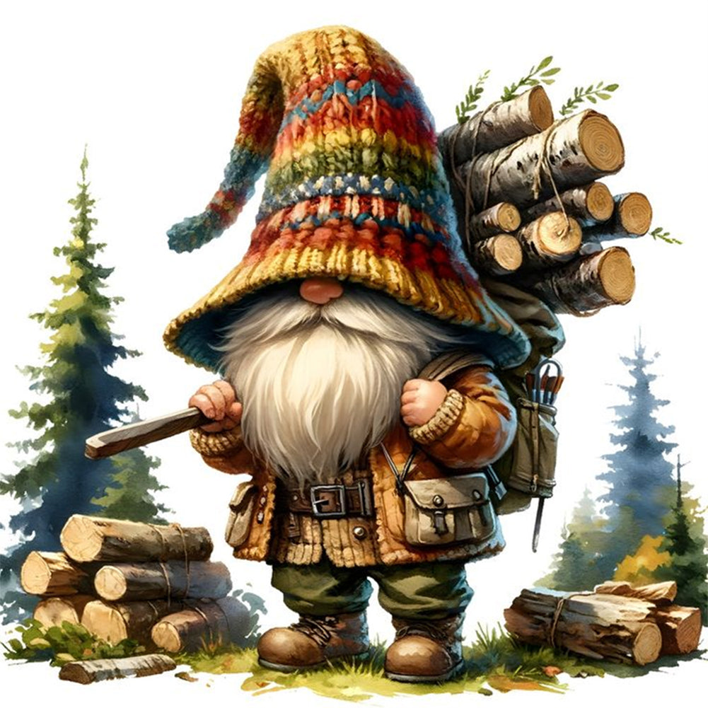 Diamond Painting - Full Round - Farmer gnome (30*30CM)