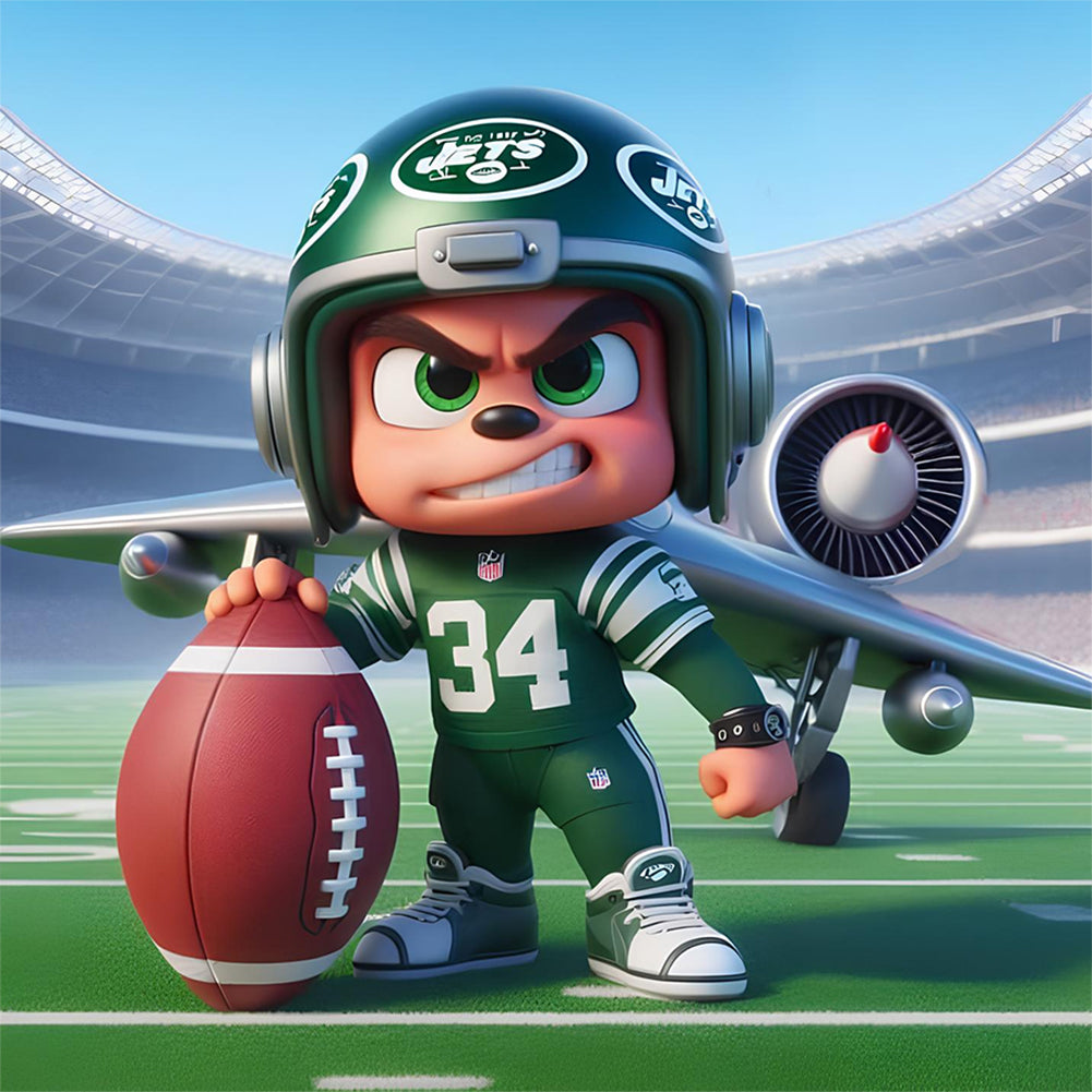 Diamond Painting - Full Round - Jets football player (30*30CM)
