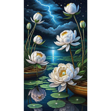 Load image into Gallery viewer, AB Diamond Painting - Full Round - Lotus pond in the moonlight (40*70CM)
