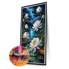 Load image into Gallery viewer, AB Diamond Painting - Full Round - Lotus pond in the moonlight (40*70CM)
