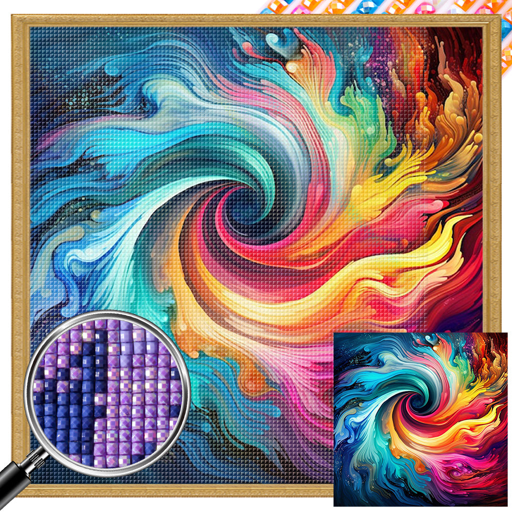 AB Diamond Painting - Full Square - Colorful vortex (45*45CM)