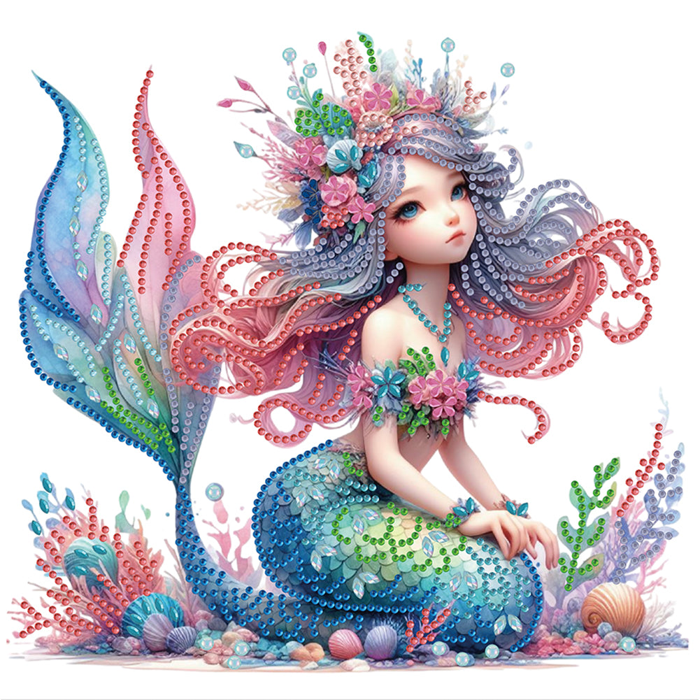 Diamond Painting - Partial Special Shaped - Mermaid (30*30CM)