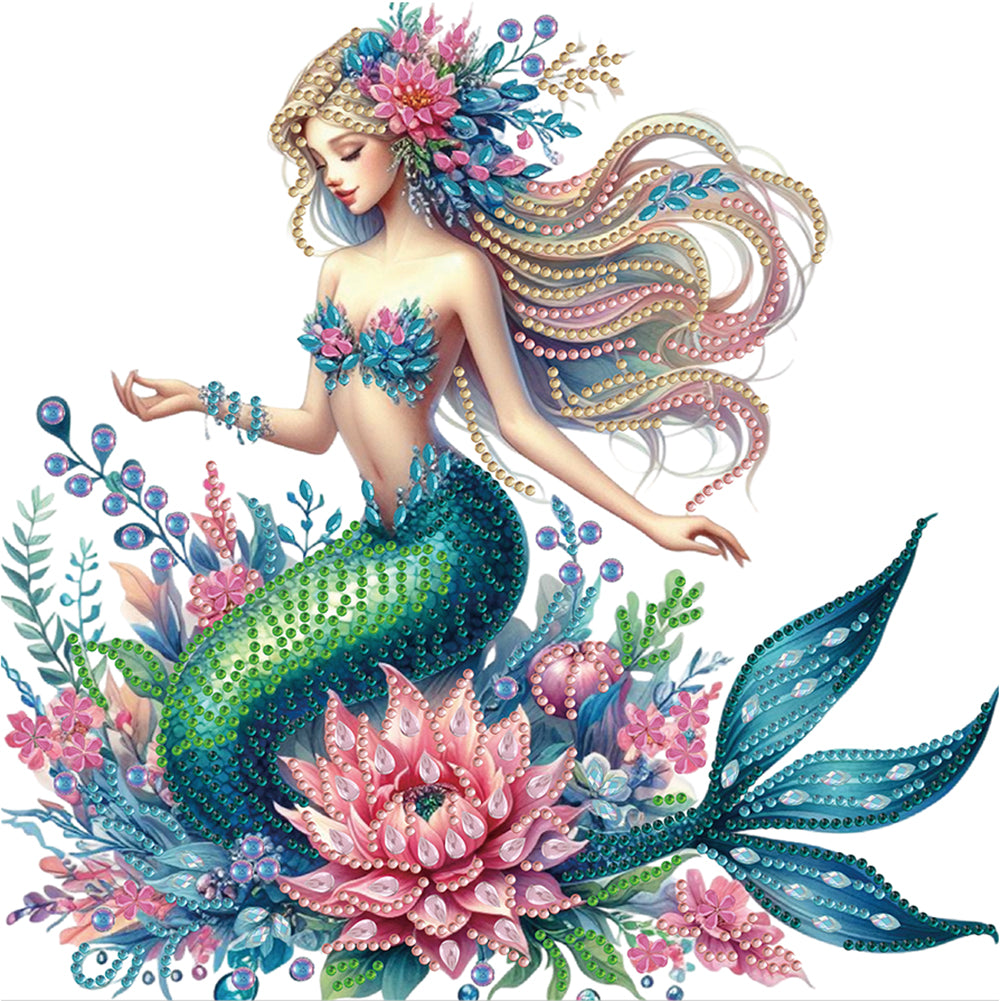Diamond Painting - Partial Special Shaped - Mermaid (30*30CM)