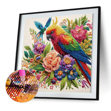 Load image into Gallery viewer, Diamond Painting - Partial Special Shaped - Parrot and Flowers (30*30CM)
