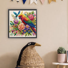Load image into Gallery viewer, Diamond Painting - Partial Special Shaped - Parrot and Flowers (30*30CM)
