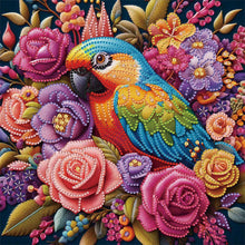 Load image into Gallery viewer, Diamond Painting - Partial Special Shaped - Parrot and Flowers (30*30CM)
