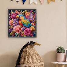 Load image into Gallery viewer, Diamond Painting - Partial Special Shaped - Parrot and Flowers (30*30CM)
