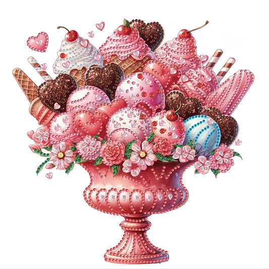 Diamond Painting - Partial Special Shaped - Ice Cream (30*30CM)