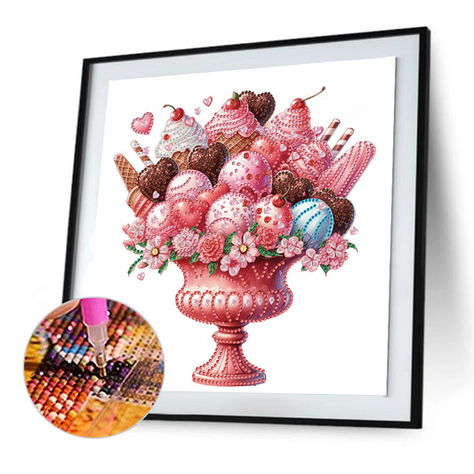 Diamond Painting - Partial Special Shaped - Ice Cream (30*30CM)