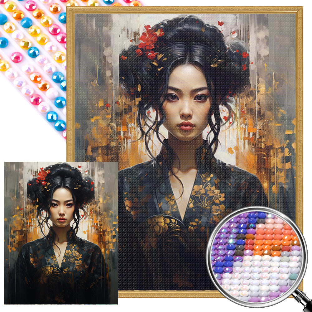 AB Diamond Painting - Full Round - Oriental classical girl (40*50CM)