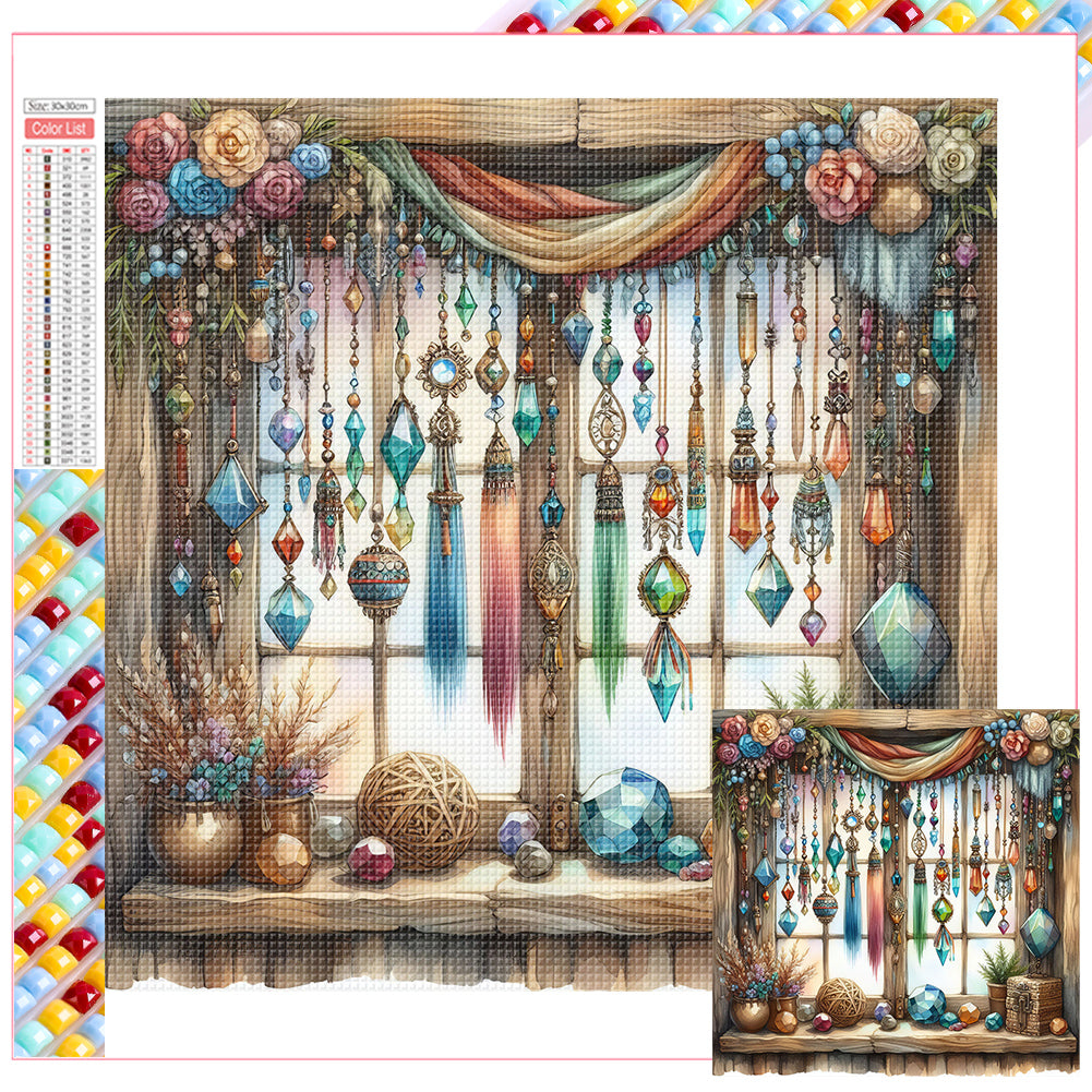 Diamond Painting - Full Square - Bohemian windowsill (30*30CM)