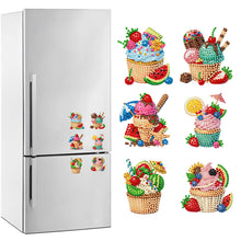 Load image into Gallery viewer, 6Pcs Acrylic Special Shape Cake Ice Cream Fridge Stickers for Fridge Whiteboards
