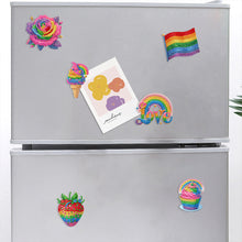 Load image into Gallery viewer, 6Pcs Acrylic Special Shape Cake Ice Cream Fridge Stickers for Fridge Whiteboards
