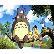 Load image into Gallery viewer, Diamond Painting - Full Round - Totoro sitting on a tree (50*40CM)
