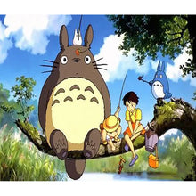 Load image into Gallery viewer, Diamond Painting - Full Round - Totoro sitting on a tree (50*40CM)

