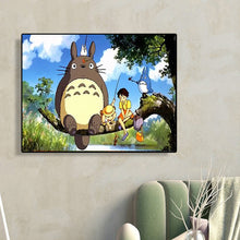 Load image into Gallery viewer, Diamond Painting - Full Round - Totoro sitting on a tree (50*40CM)
