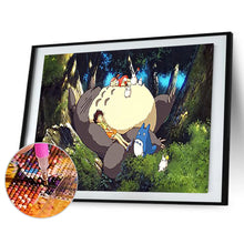 Load image into Gallery viewer, Diamond Painting - Full Round - Totoro lying down and sleeping (50*40CM)
