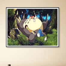 Load image into Gallery viewer, Diamond Painting - Full Round - Totoro lying down and sleeping (50*40CM)
