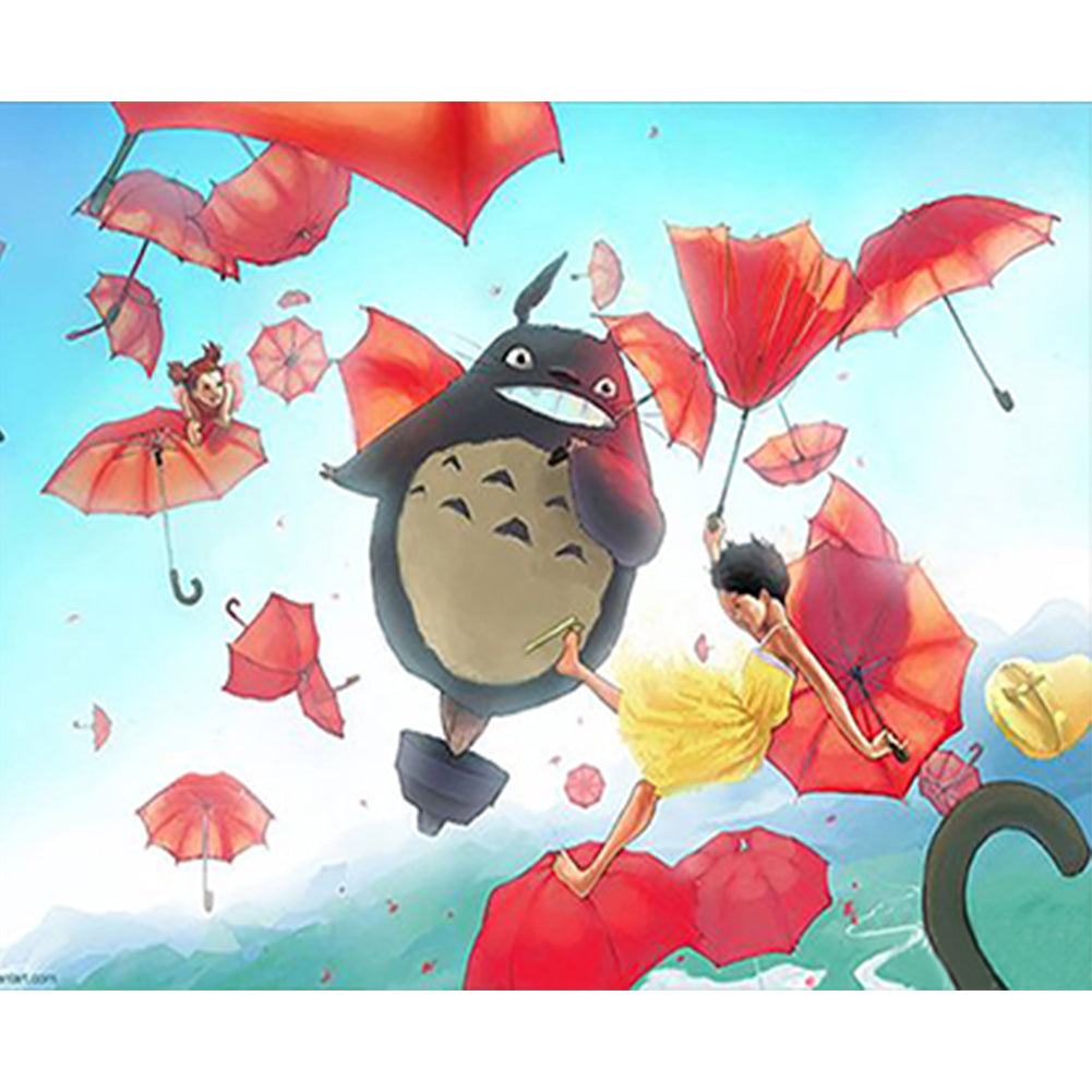 Diamond Painting - Full Round - Totoro taking off (50*40CM)