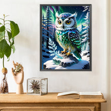 Load image into Gallery viewer, Diamond Painting - Full Round - Owl in the snow (30*40CM)
