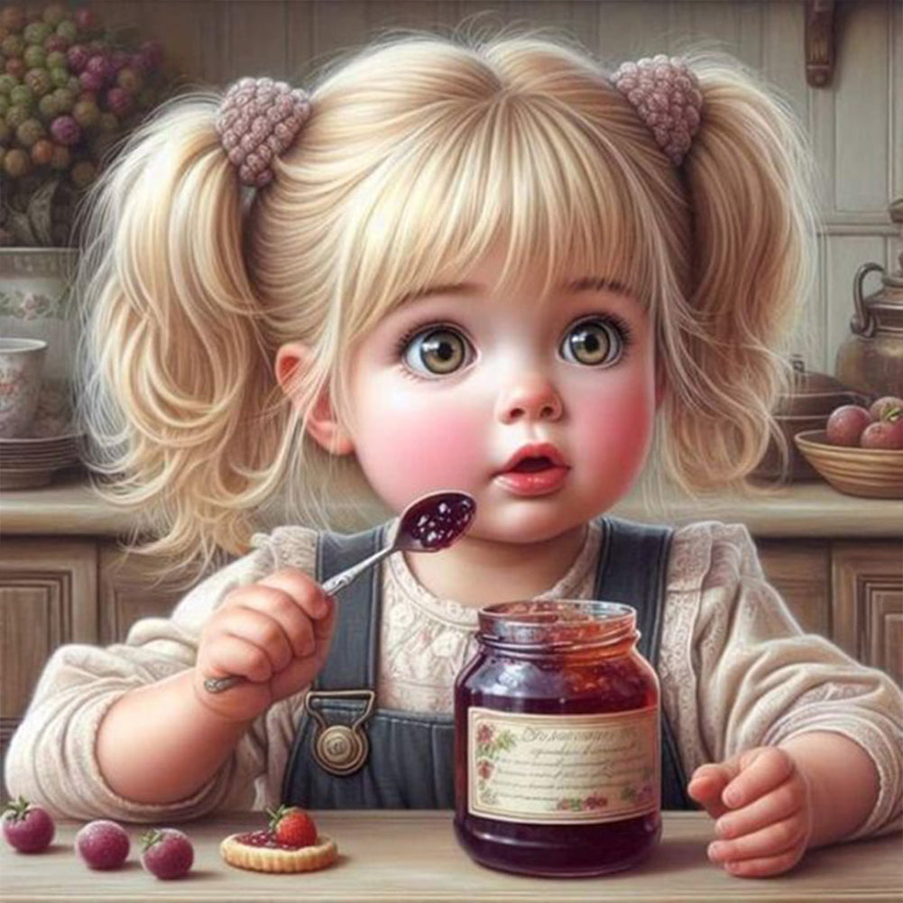 Diamond Painting - Full Round - Ponytail girl (40*40CM)
