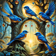 Load image into Gallery viewer, Diamond Painting - Full Round - Bluebird on a branch (40*40CM)

