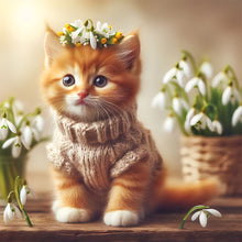 Load image into Gallery viewer, Diamond Painting - Full Round - Kitten (30*30CM)
