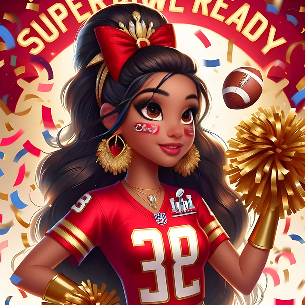 Diamond Painting - Full Round - Cheerleader girl (30*30CM)