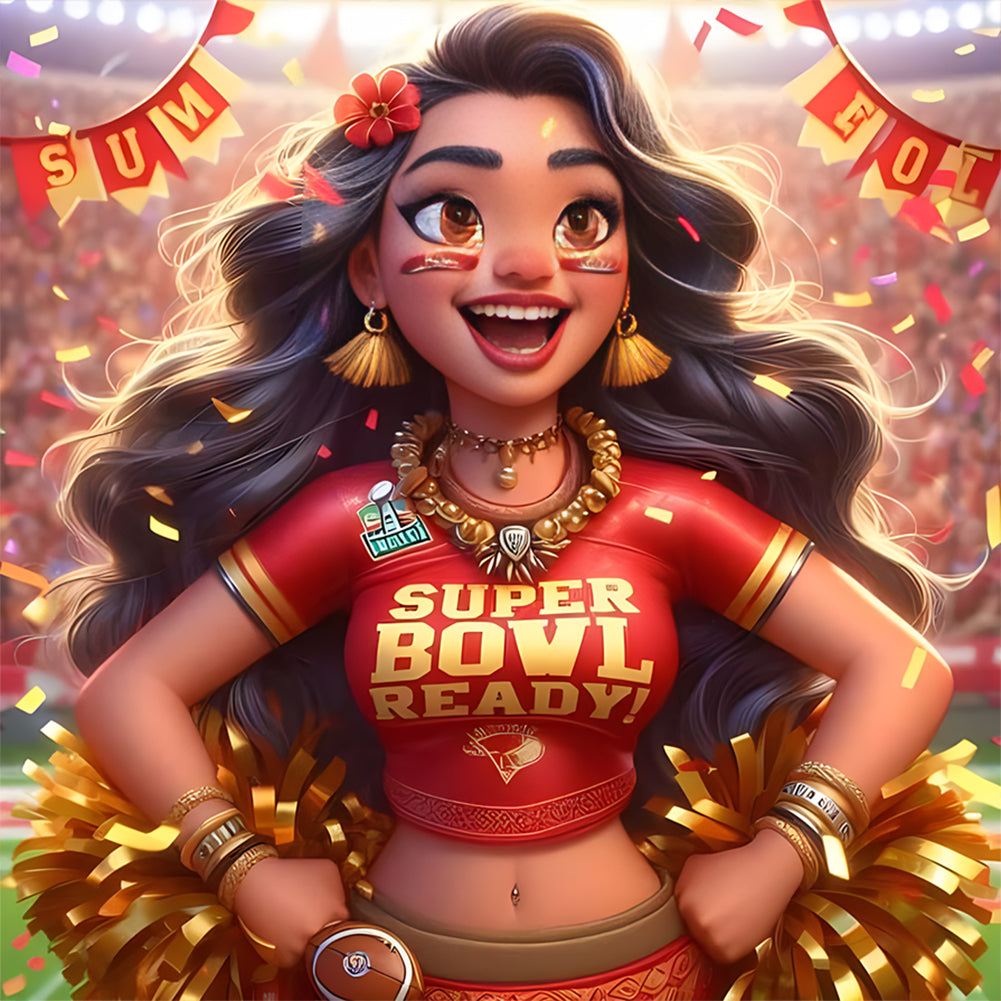 Diamond Painting - Full Round - Cheerleader girl (30*30CM)