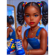Load image into Gallery viewer, Diamond Painting - Full Round - Black girl (30*40CM)

