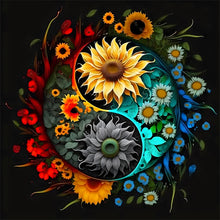 Load image into Gallery viewer, Diamond Painting - Full Round - Tai Chi Flowers (30*30CM)
