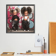 Load image into Gallery viewer, Diamond Painting - Full Round - Black Hip Hop Girl (40*40CM)
